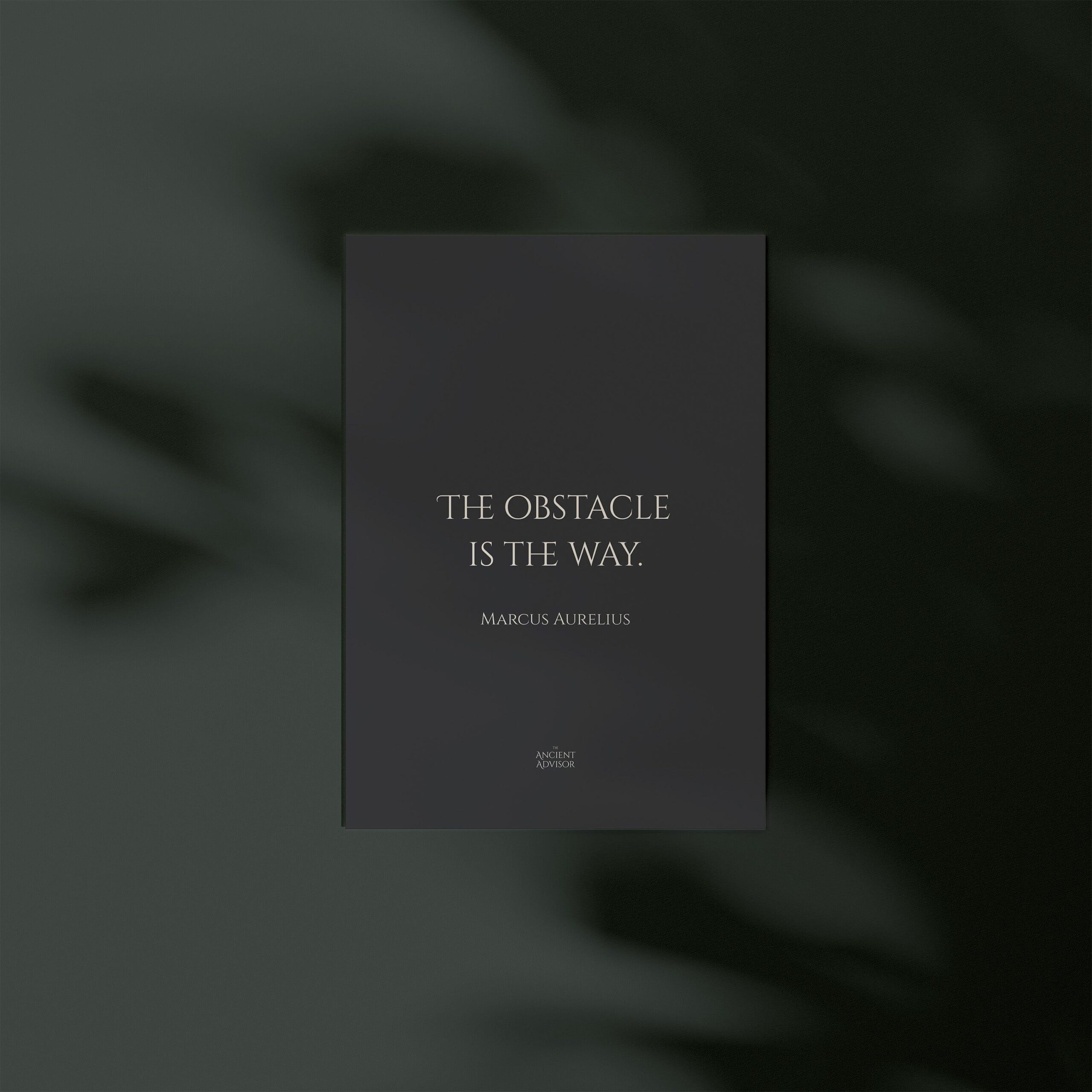 The obstacle is the way – Stoicism Poster, Stoic Wall Art, Marcus Aurelius Quote Print - Image 6