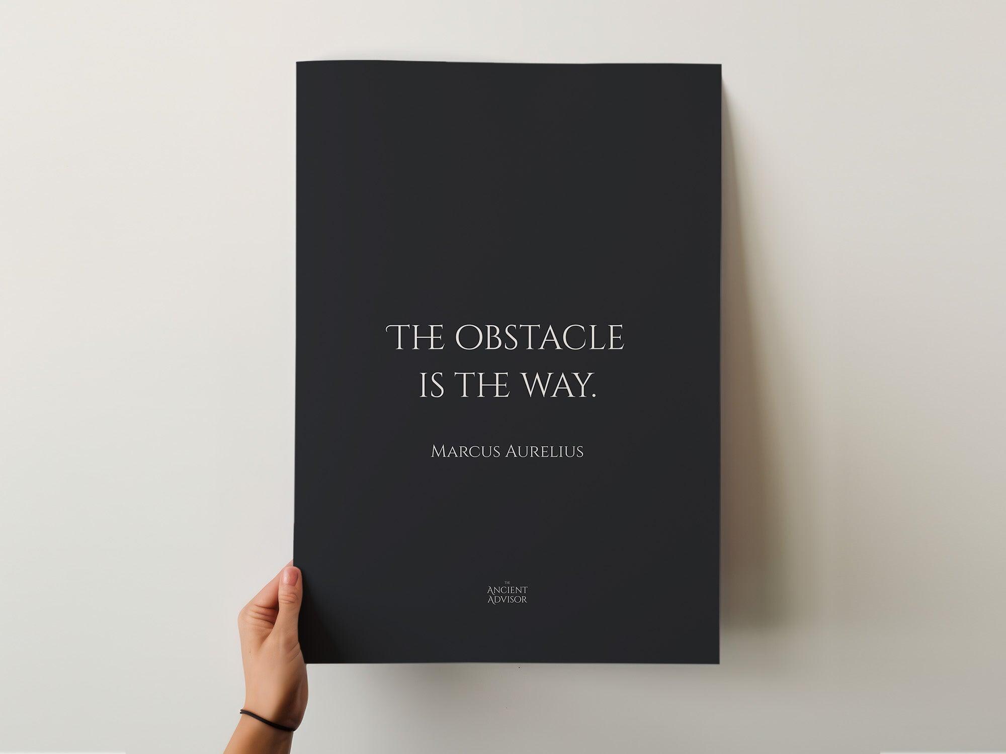 The obstacle is the way – Stoicism Poster, Stoic Wall Art, Marcus Aurelius Quote Print - Image 8