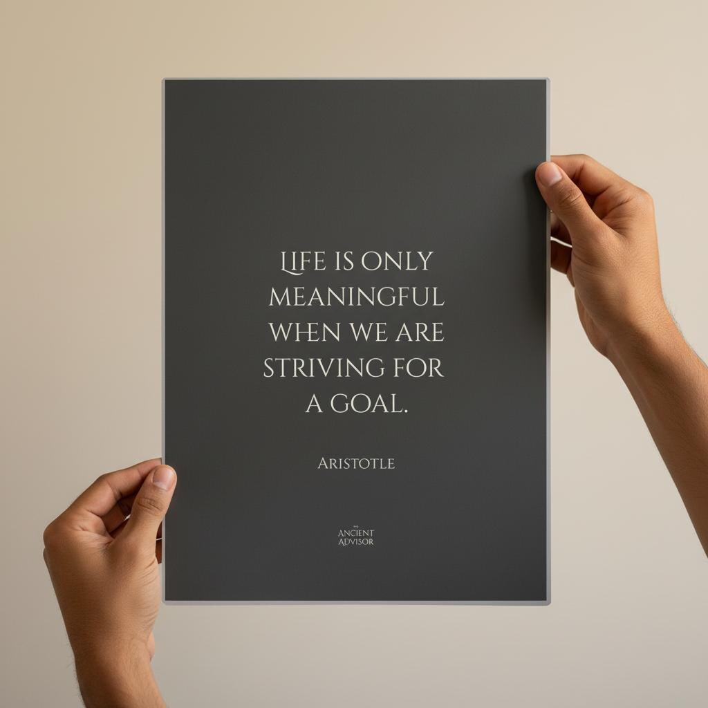 Life is only meaningful when we are striving for a goal – Inspirational Aristotle poster – philosophy art - Image 3
