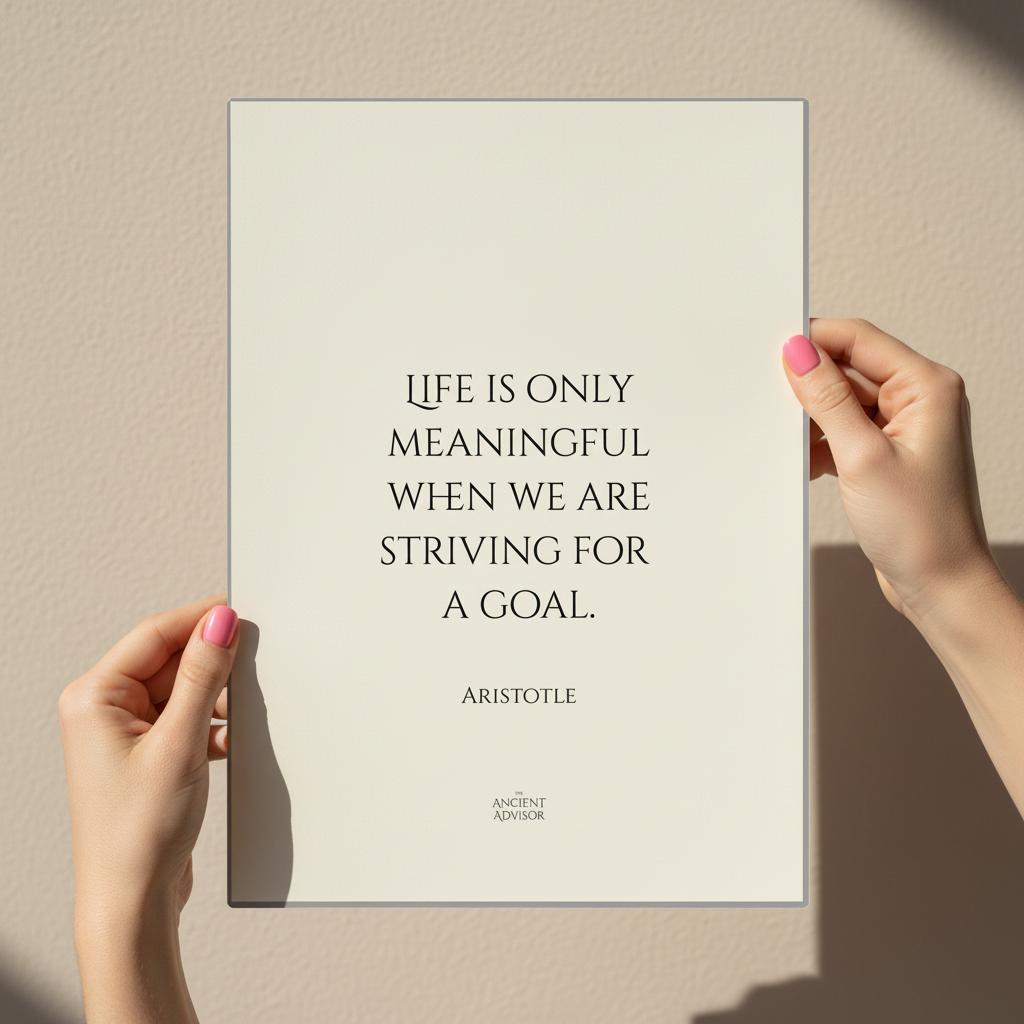 Life is only meaningful when we are striving for a goal – Inspirational Aristotle poster – philosophy art - Image 4