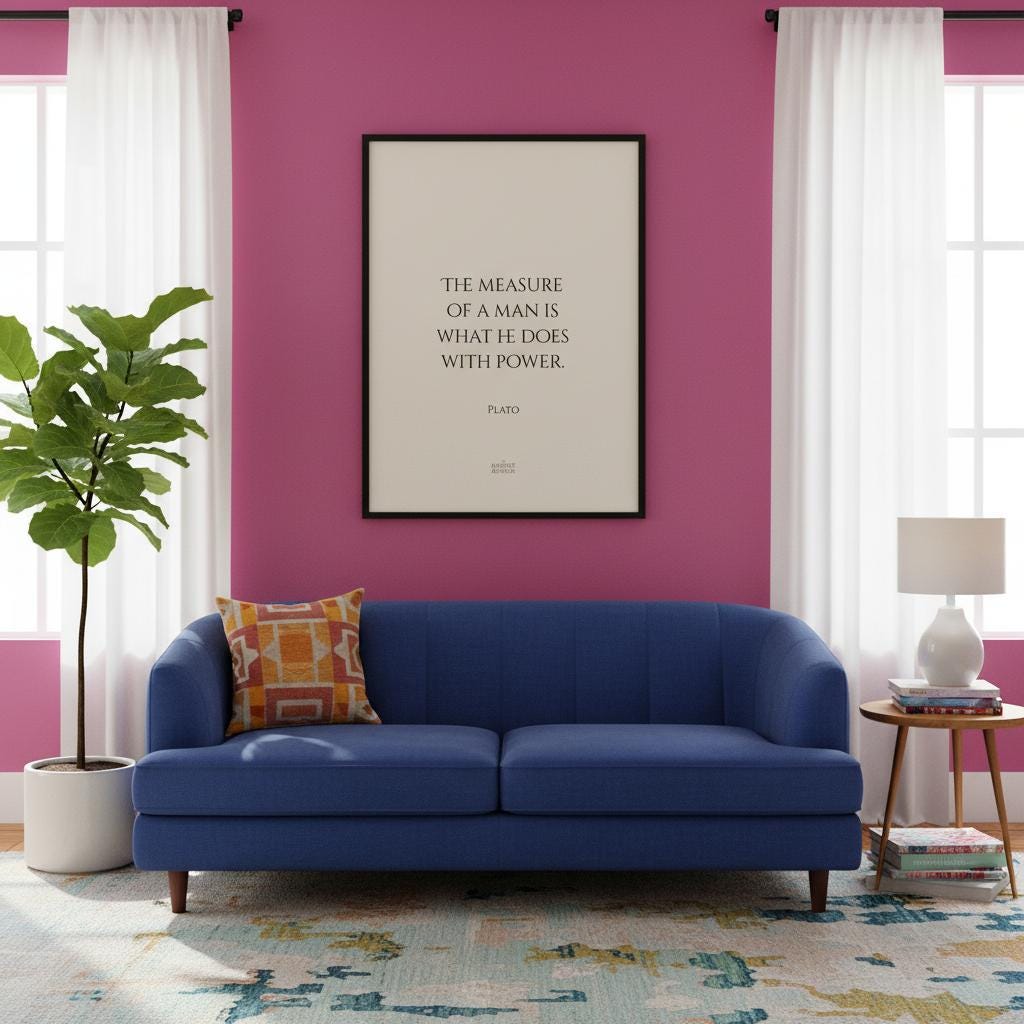 The measure of a man is what he does with power – motivational Plato poster – Philosophical art - Image 6